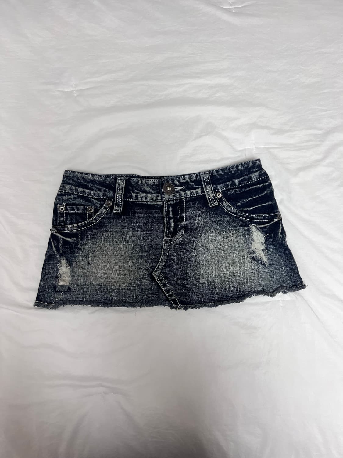 Speed Thrash 빈티지 데님 마이크로 스커트 상품이미지1