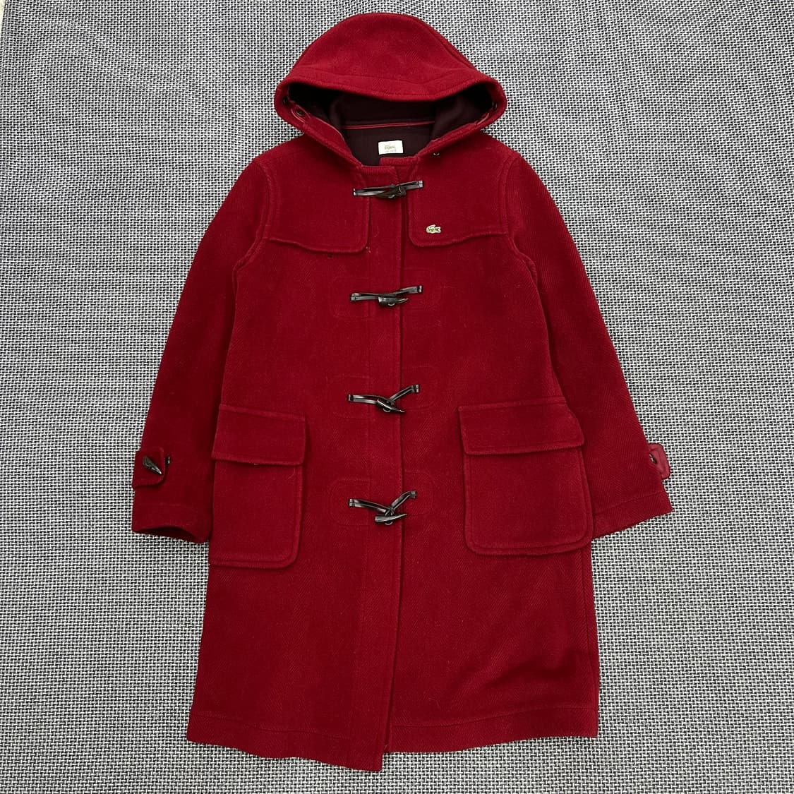 라코스테 버건디 모직 떡볶이 코트 100 상품이미지1