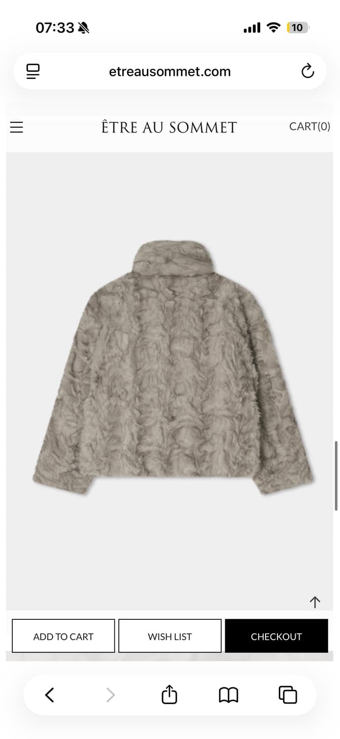 에뜨오소메 웨스턴 벨트 믹스 퍼 자켓 상품이미지4