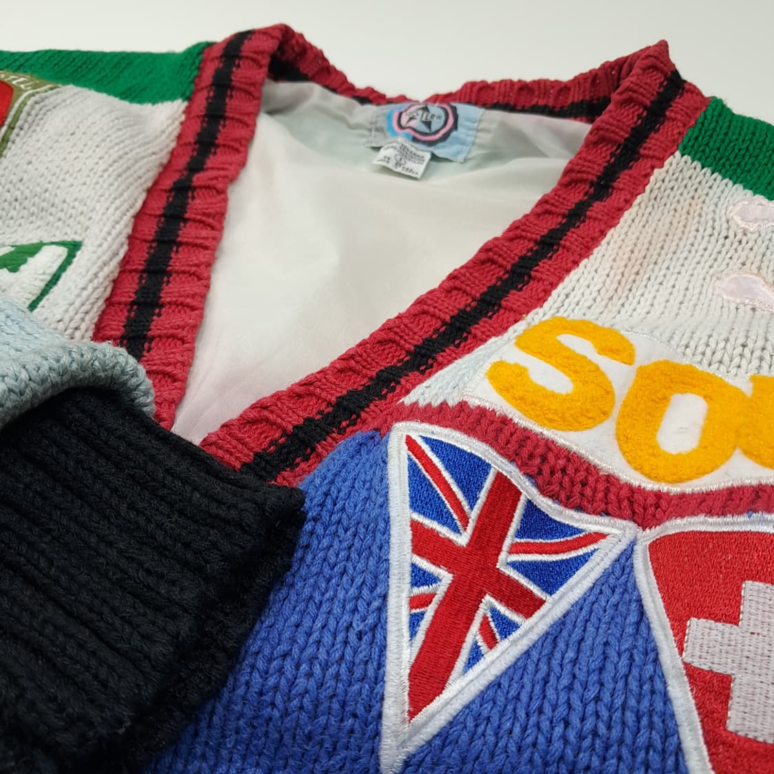 CL271 XL 히스테릭 글래머 80s 한국판 아플리케 니트 가디건 상품이미지4