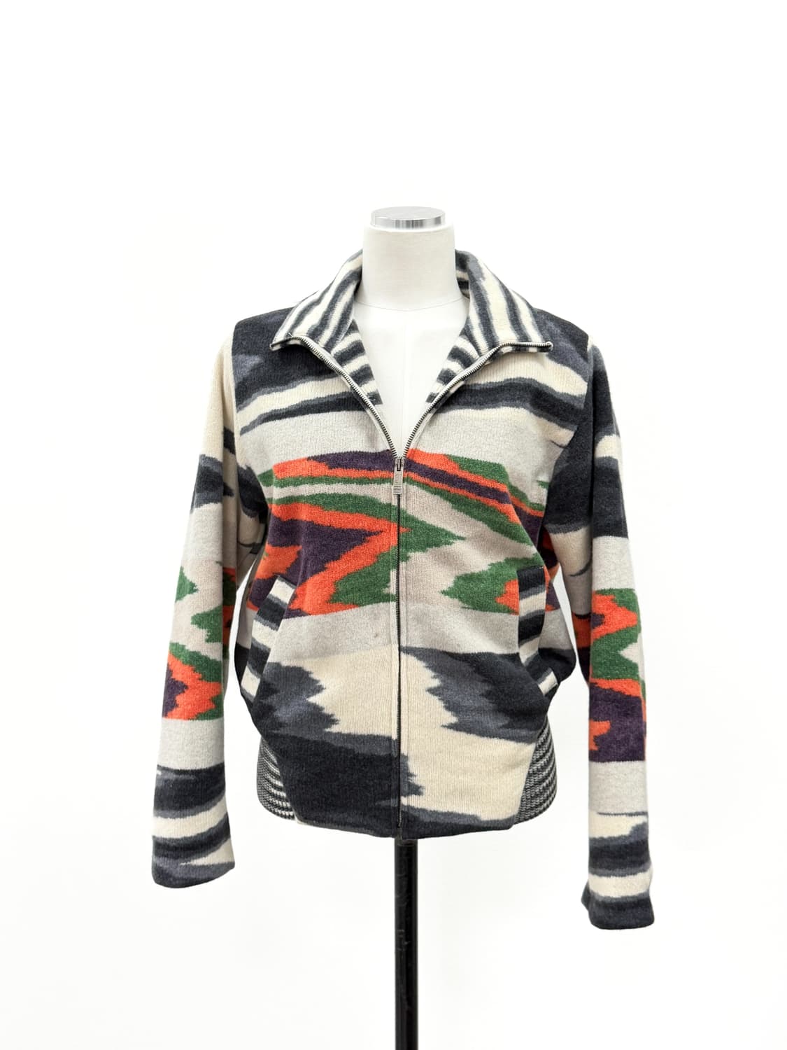 미쏘니 스포츠 패턴 울 집업 자켓 상품이미지5