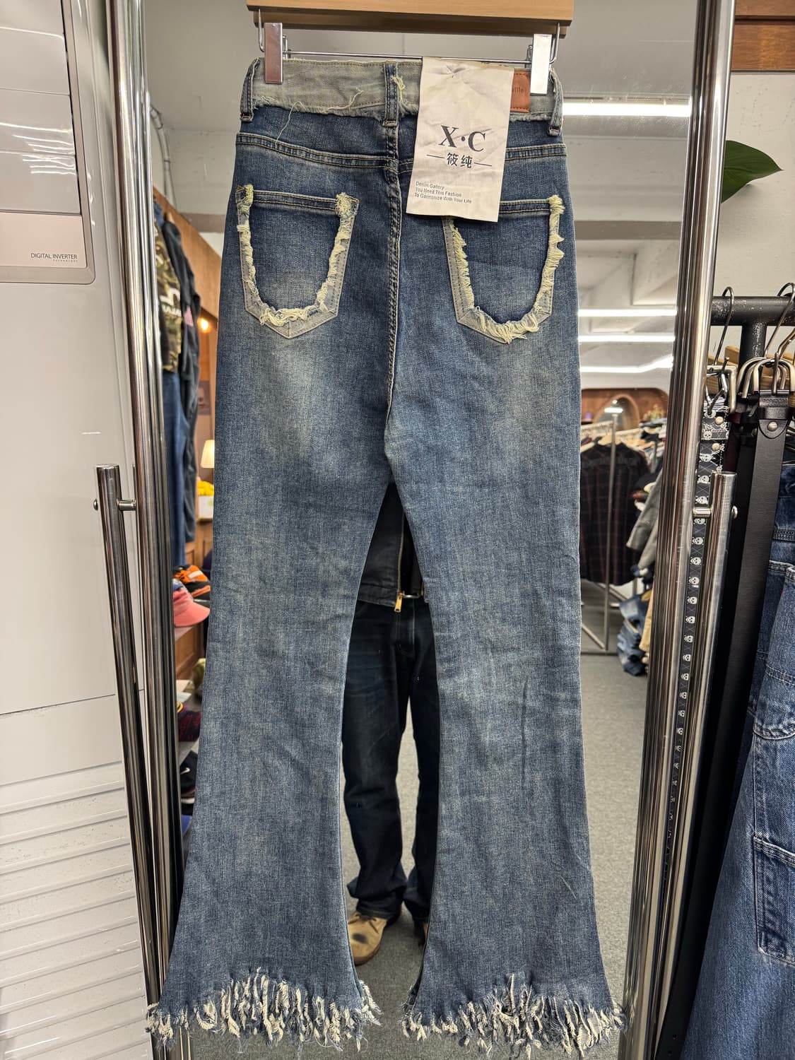 japanese vintage 여성 부츠컷 데님팬츠(밴딩) 상품이미지3