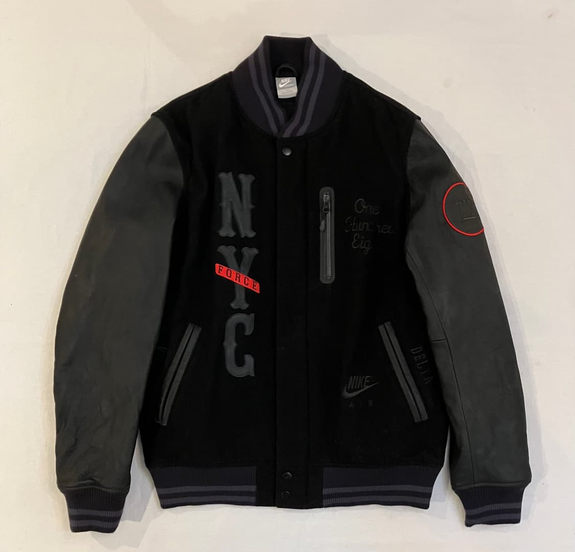 나이키 NYC 디스트로이어 울 레더 바시티 자켓 상품이미지1