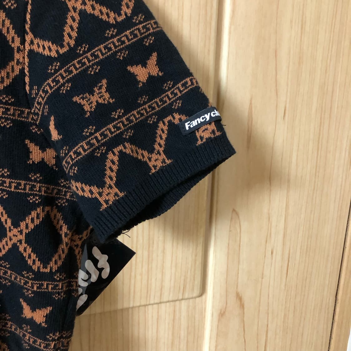 팬시클럽 크롭 반팔 니트 🫔  상품이미지9