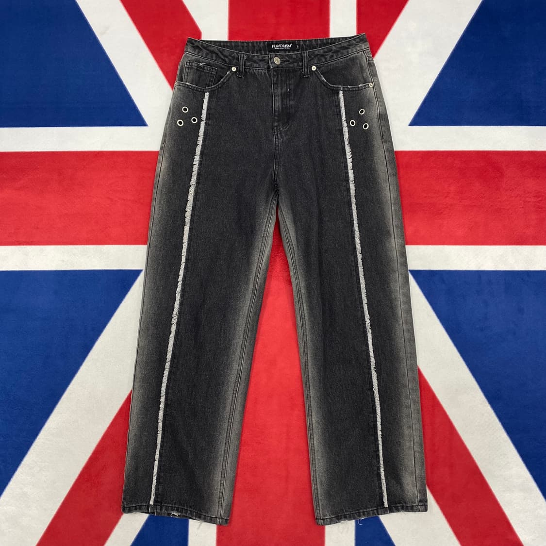 빈티지 와이드 흑청데님팬츠 L  상품이미지1