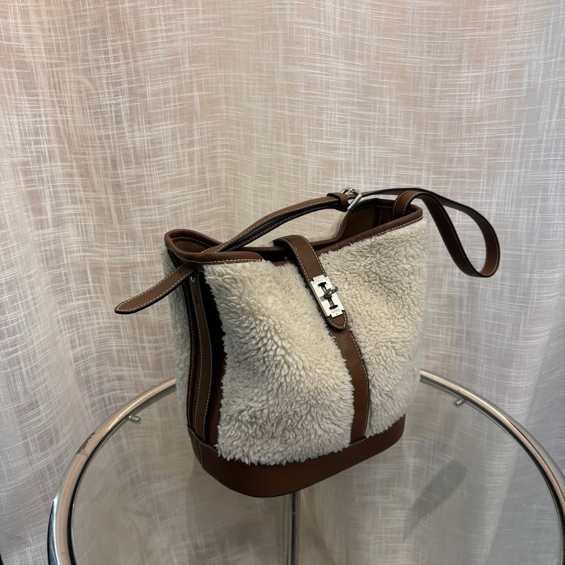 분크 페스토네 퍼 콤비 바스켓백 미듐     상품이미지3