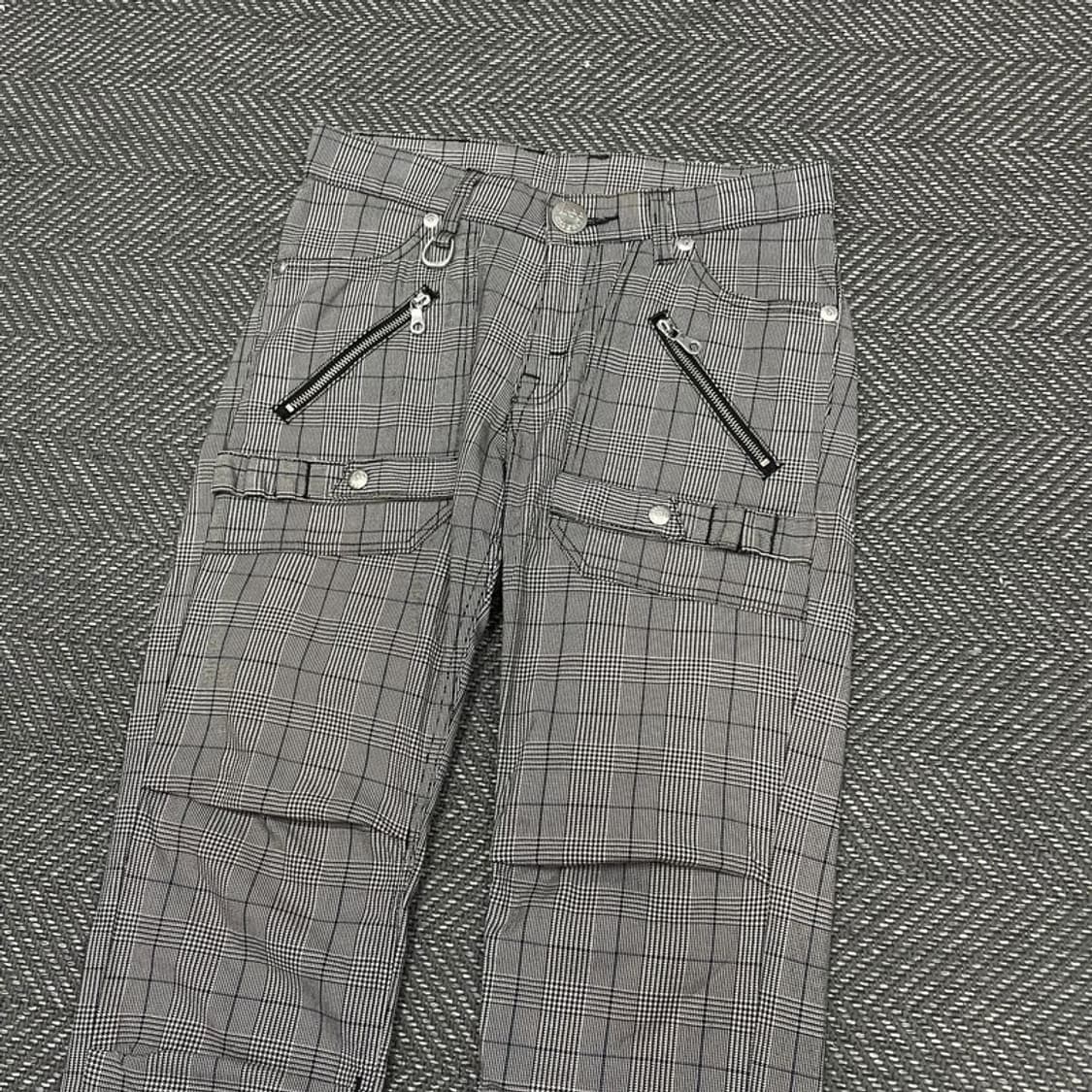 리 슬림핏 체크 팬츠 v0237 상품이미지3