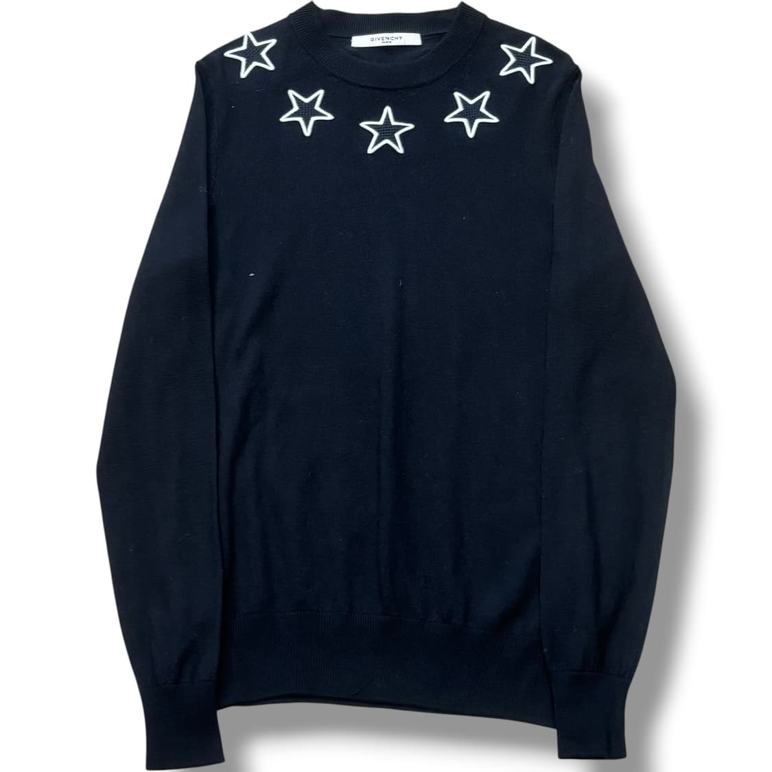 Givenchy 블랙 스타 자수 블랙 울 니트 상품이미지1