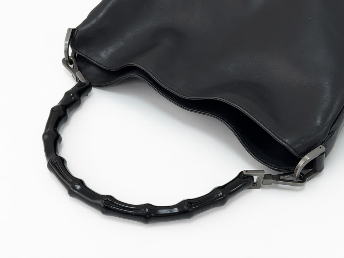 구찌 뱀부 핸들 레더 숄더백 상품이미지5