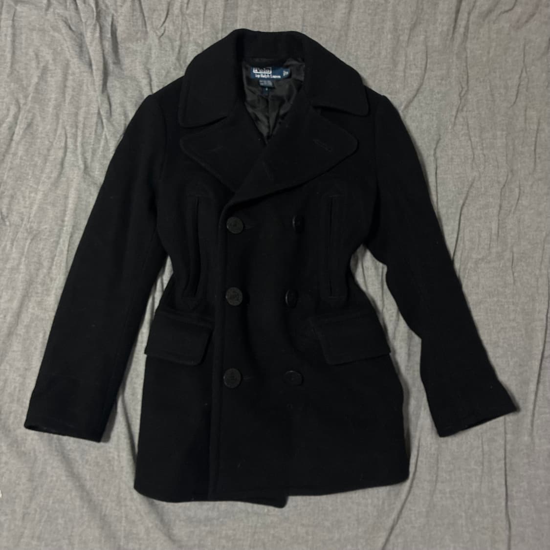 폴로 블랙 피코트 더블 코트 S 상품이미지1