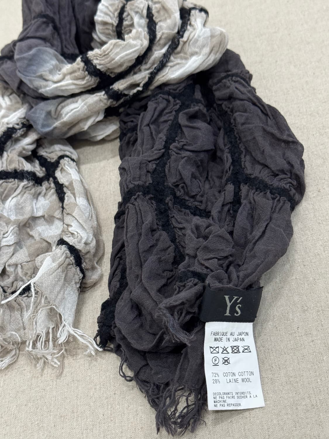 요지야마모토 셔링 네트 머플러 상품이미지5