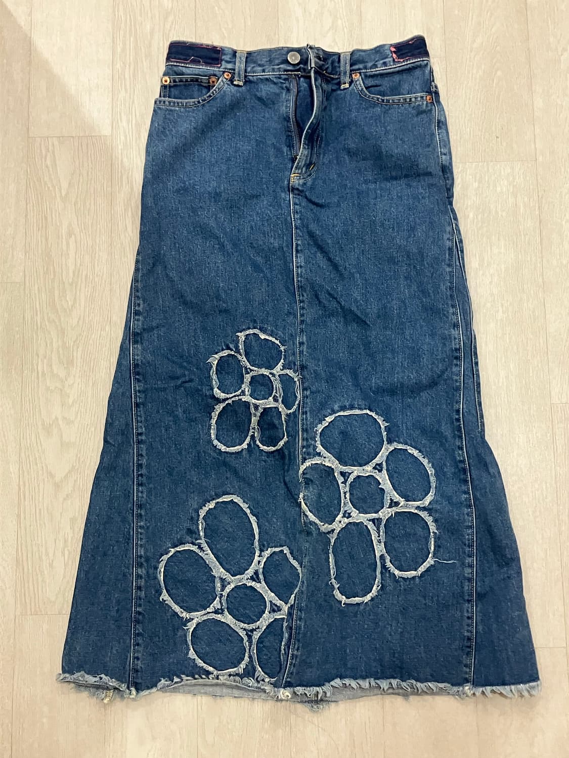 빈티지 롱 데님 스커트 상품이미지1
