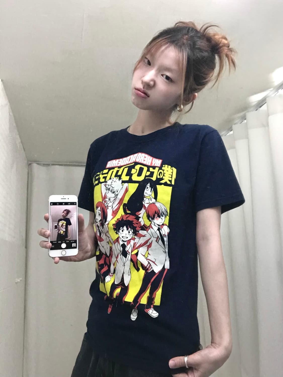 나의 히어로 아카데미아 히로인 프린팅 반팔 티셔츠 상품이미지2