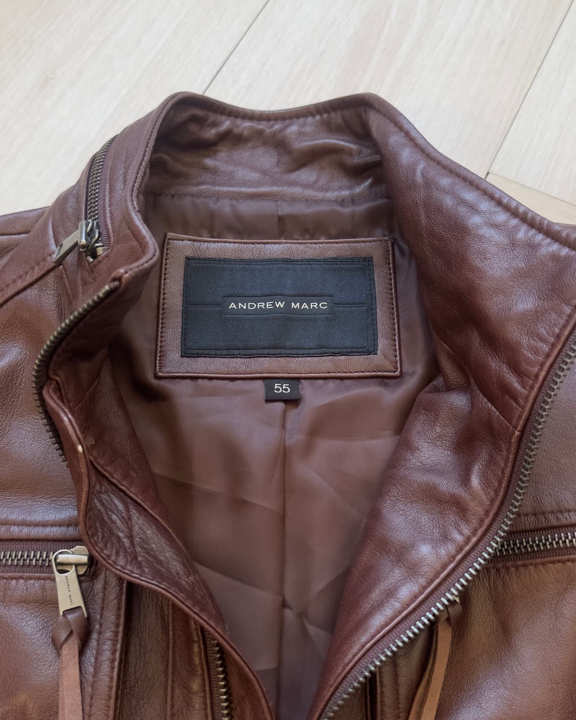 [ANDREW MARC] leather jacket (brick) 상품이미지6