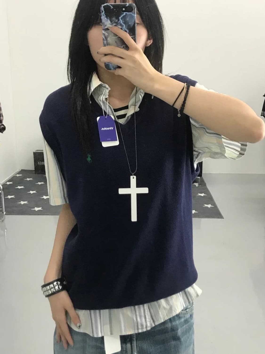 폴로 랄프로렌 네이비 니트 조끼 상품이미지1