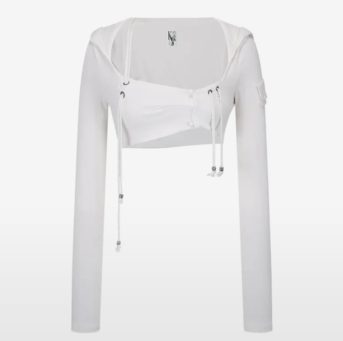 카시코 후디드 볼레로 화이트 상품이미지2