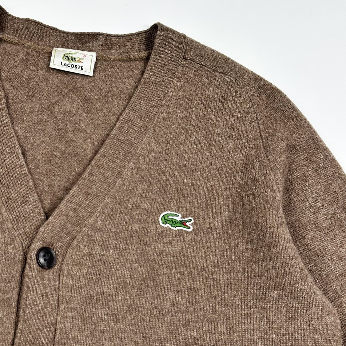 라코스테 클래식 니트 가디건 베이지 S 상품이미지3