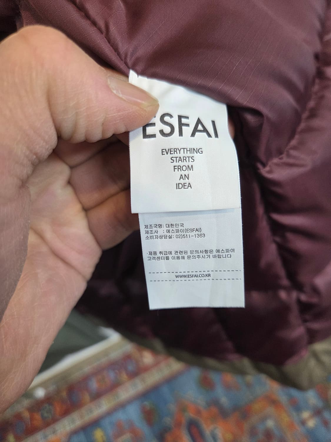 에스파이 투톤 사파리 하프 덕다운 패딩파카 m 상품이미지4