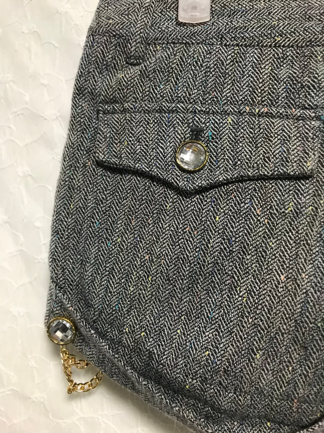 빈티지 갸루 큐빅 체인 숏팬츠 반바지 상품이미지5