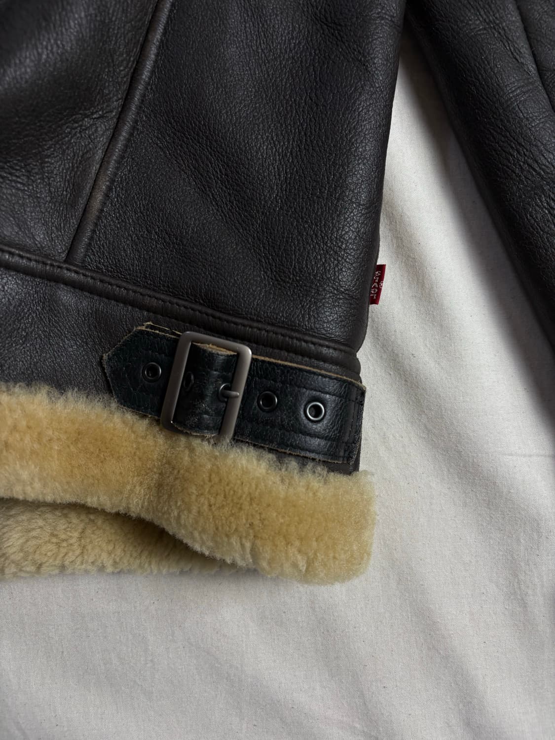 Levis 리바이스 B-3 양가죽 시어링 무스탕 봄버 자켓 L 상품이미지8