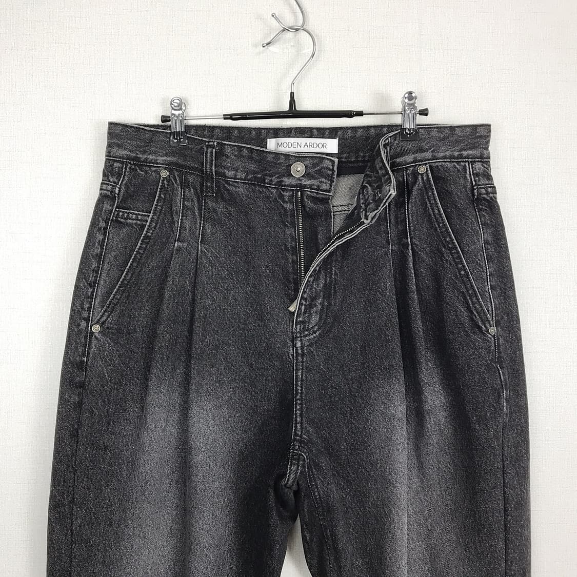 모덴아르더 뉴트로 투턱 데님 청바지 팬츠 남성32 상품이미지3