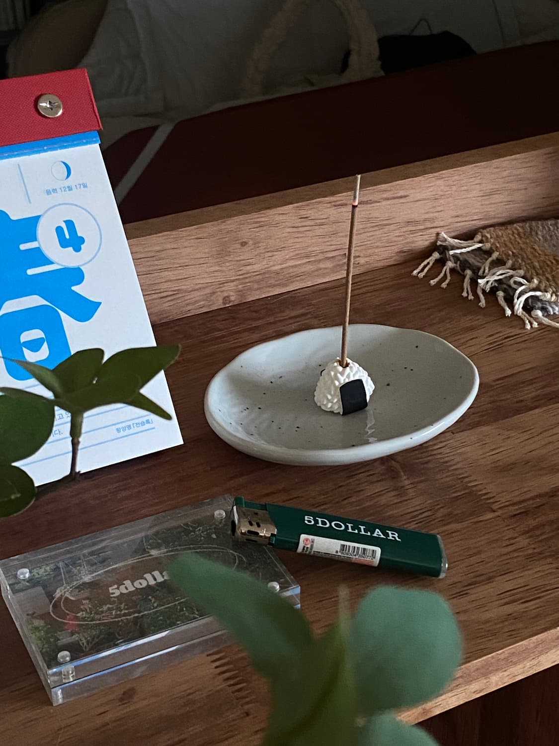 인센스스틱+도자기트레이+삼각김밥홀더+라이타 상품이미지1