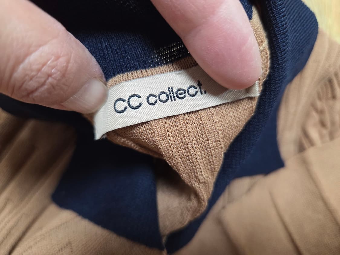 CC콜렉트(cc collect) 카라배색 니트원피스 55-66 새상품 상품이미지8