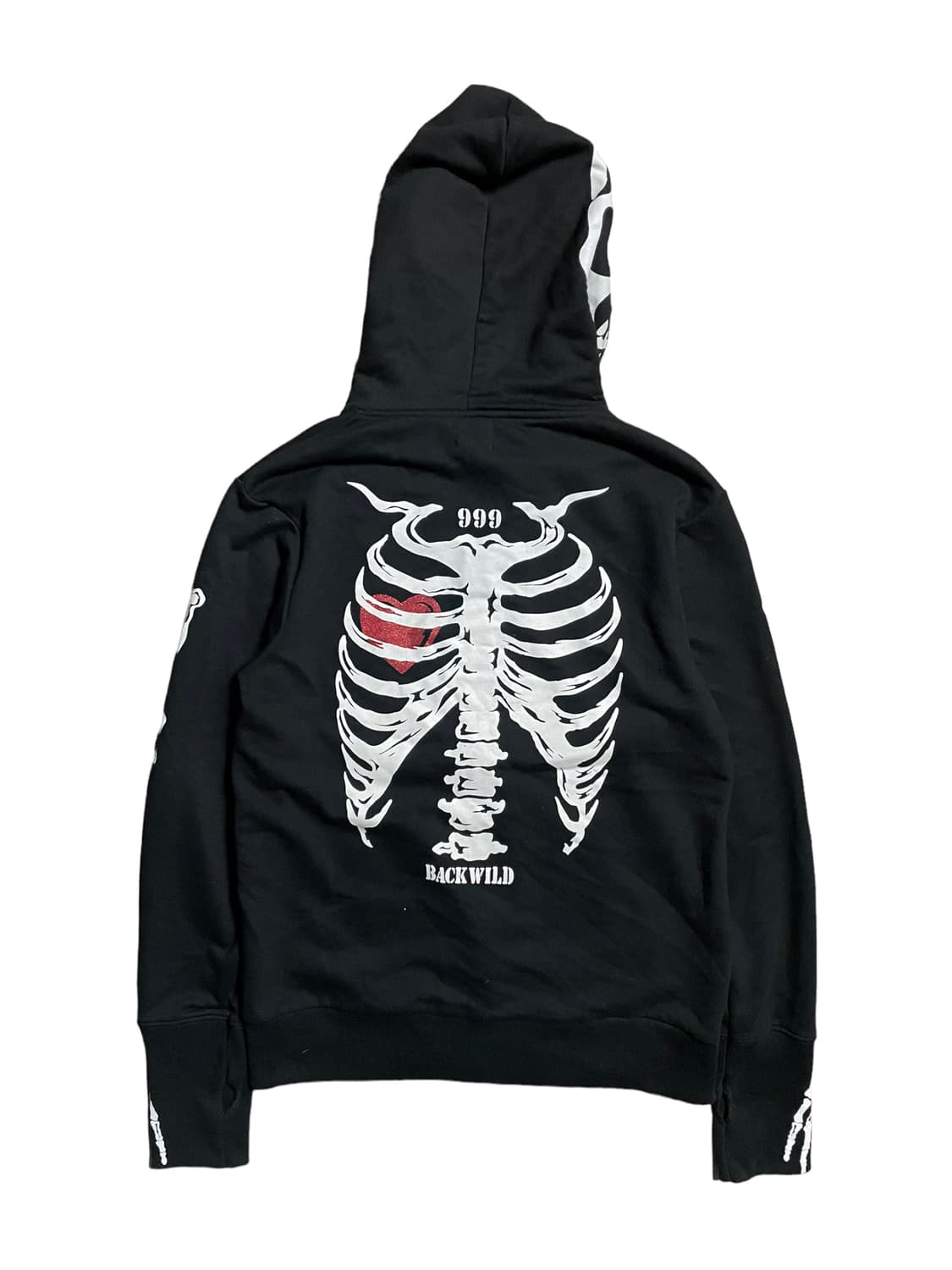 JPN 풀 집업 스켈레톤 후디 상품이미지2