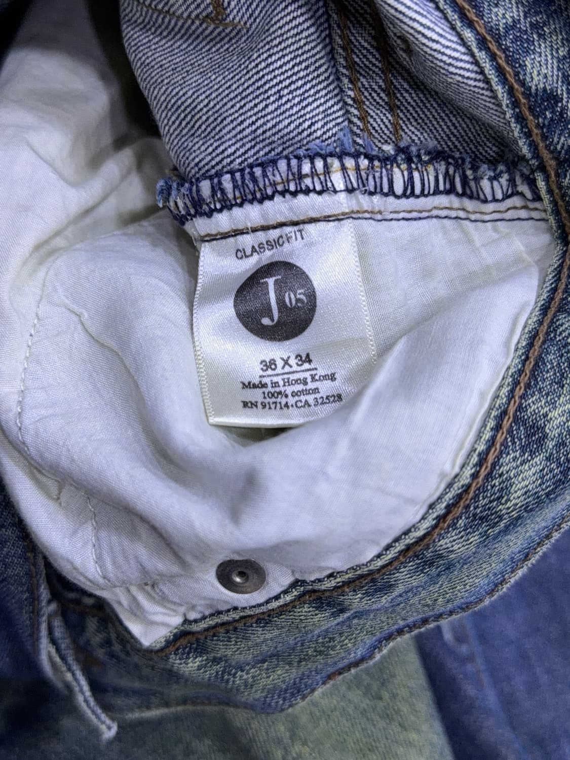 아르마니 익스체인지 빈티지 워싱 클래식핏 데님팬츠 36L 상품이미지10