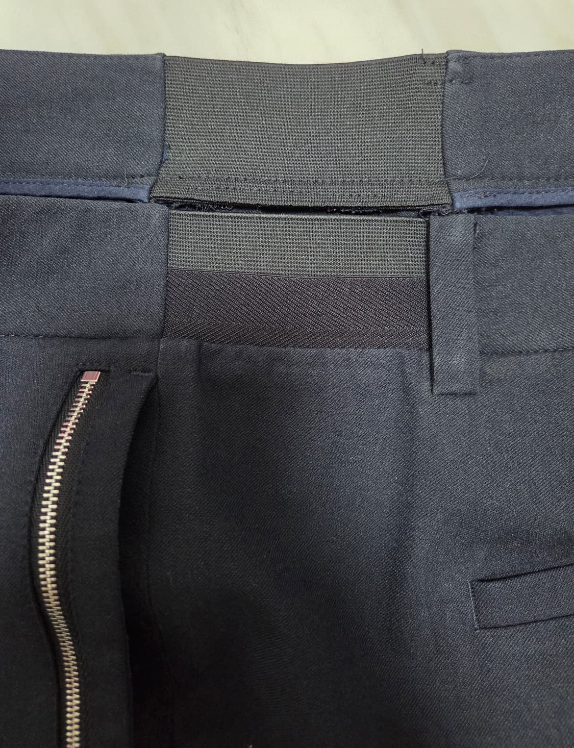 시스템옴므 지퍼 디테일 네이비 밴딩 슬랙스 상품이미지7