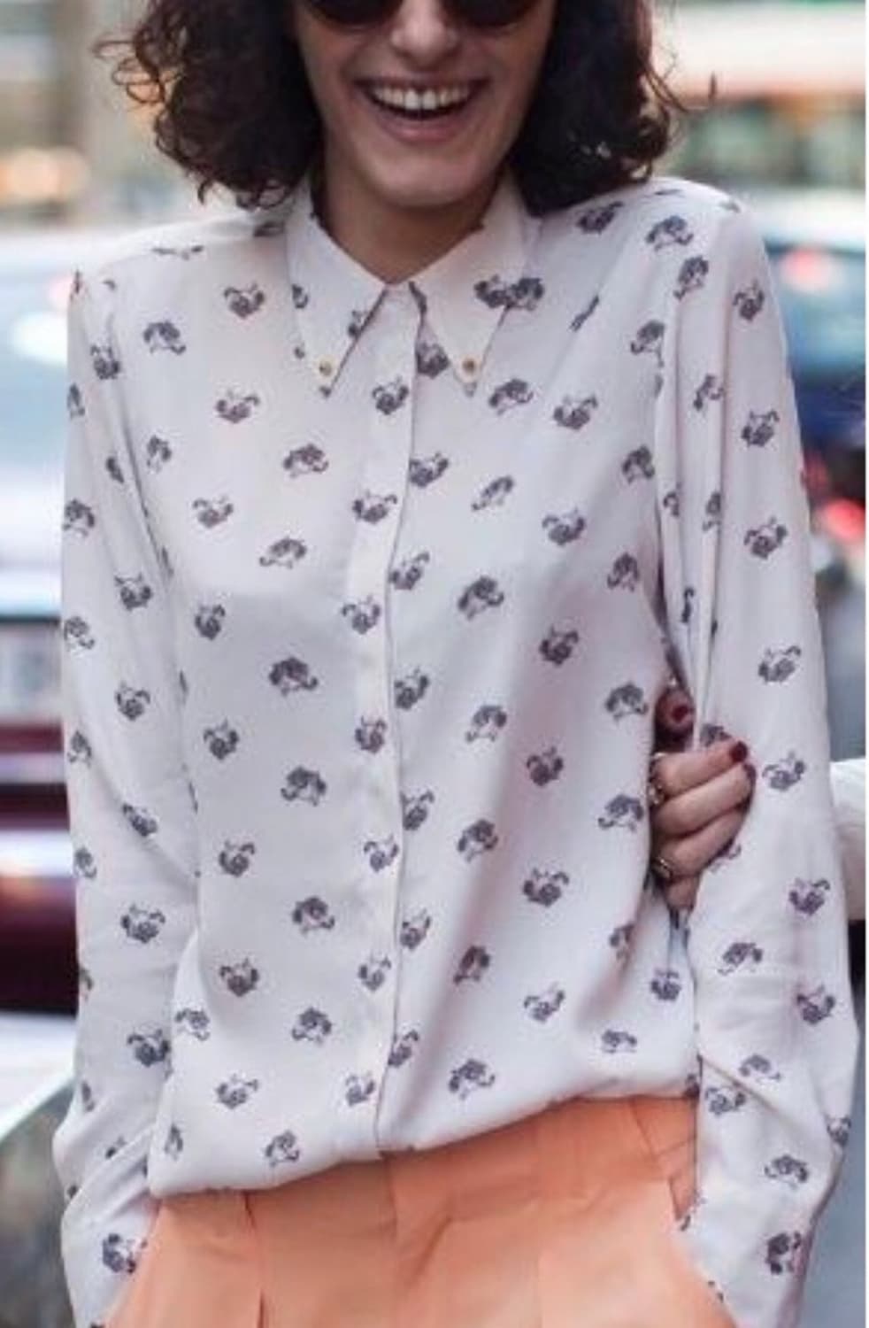 자라 패턴 프린트 블라우스 새제품 상품이미지2