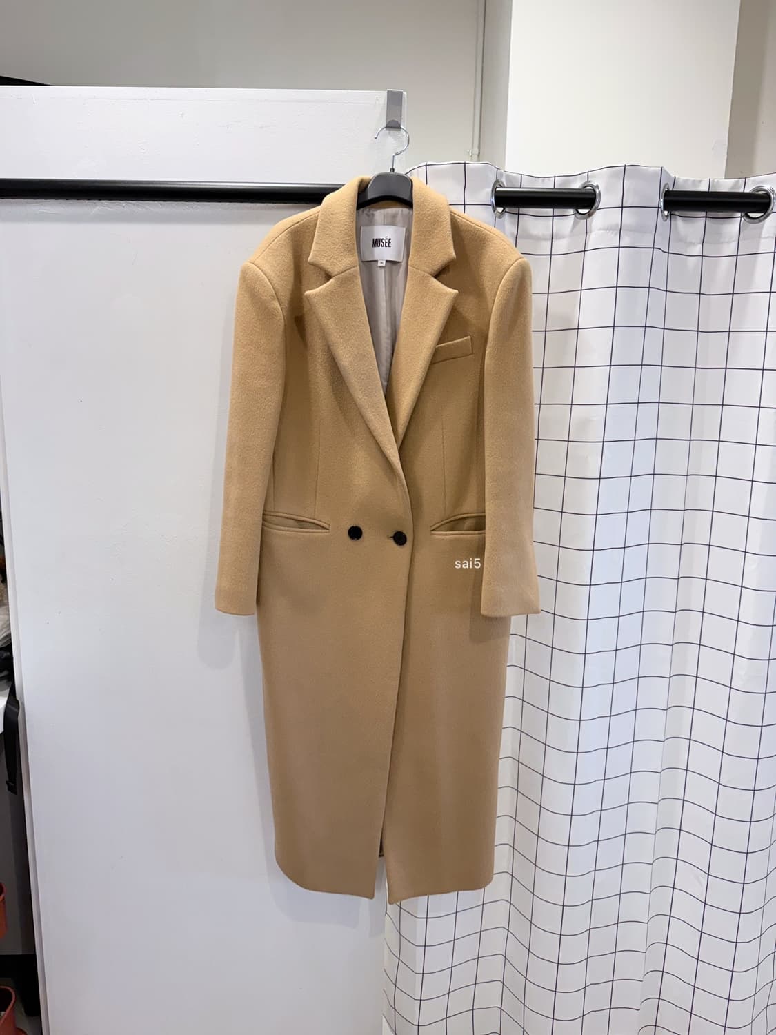 뮤제 오버숄더 더블 클래식 울캐시미어코트 상품이미지2