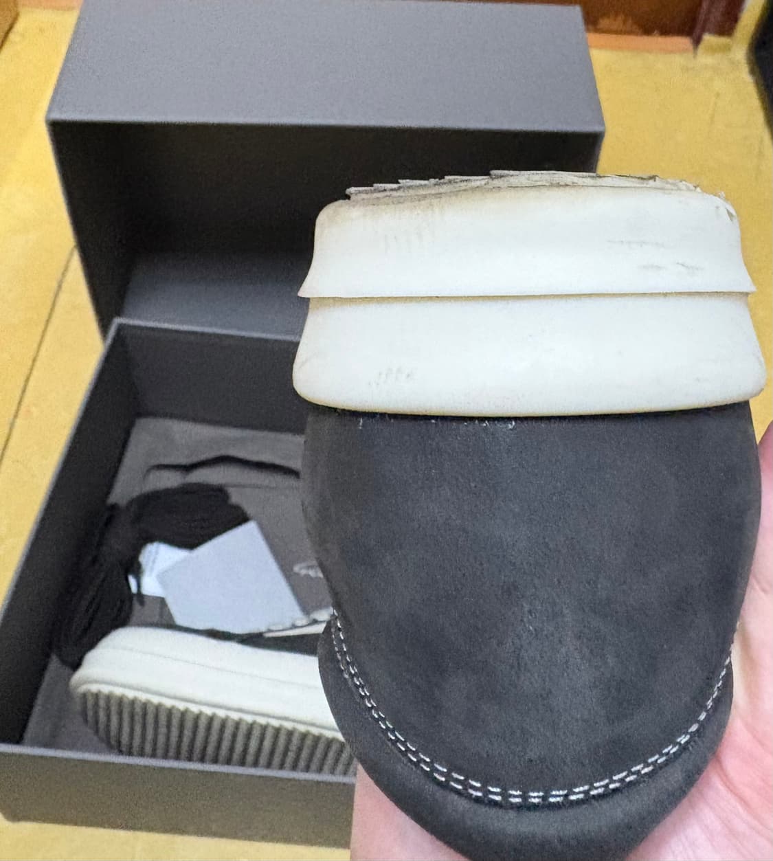 릭오웬스 릭반스 레더 누벅 다크더스트 차콜 44 상품이미지4