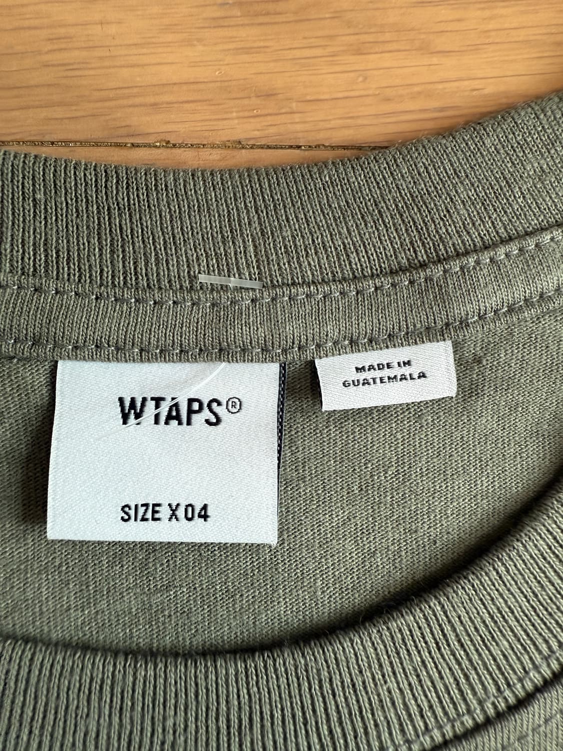 [XL] WTAPS 더블탭스 x 반스 볼트 숏슬리브 반팔티셔츠 올리브 상품이미지5