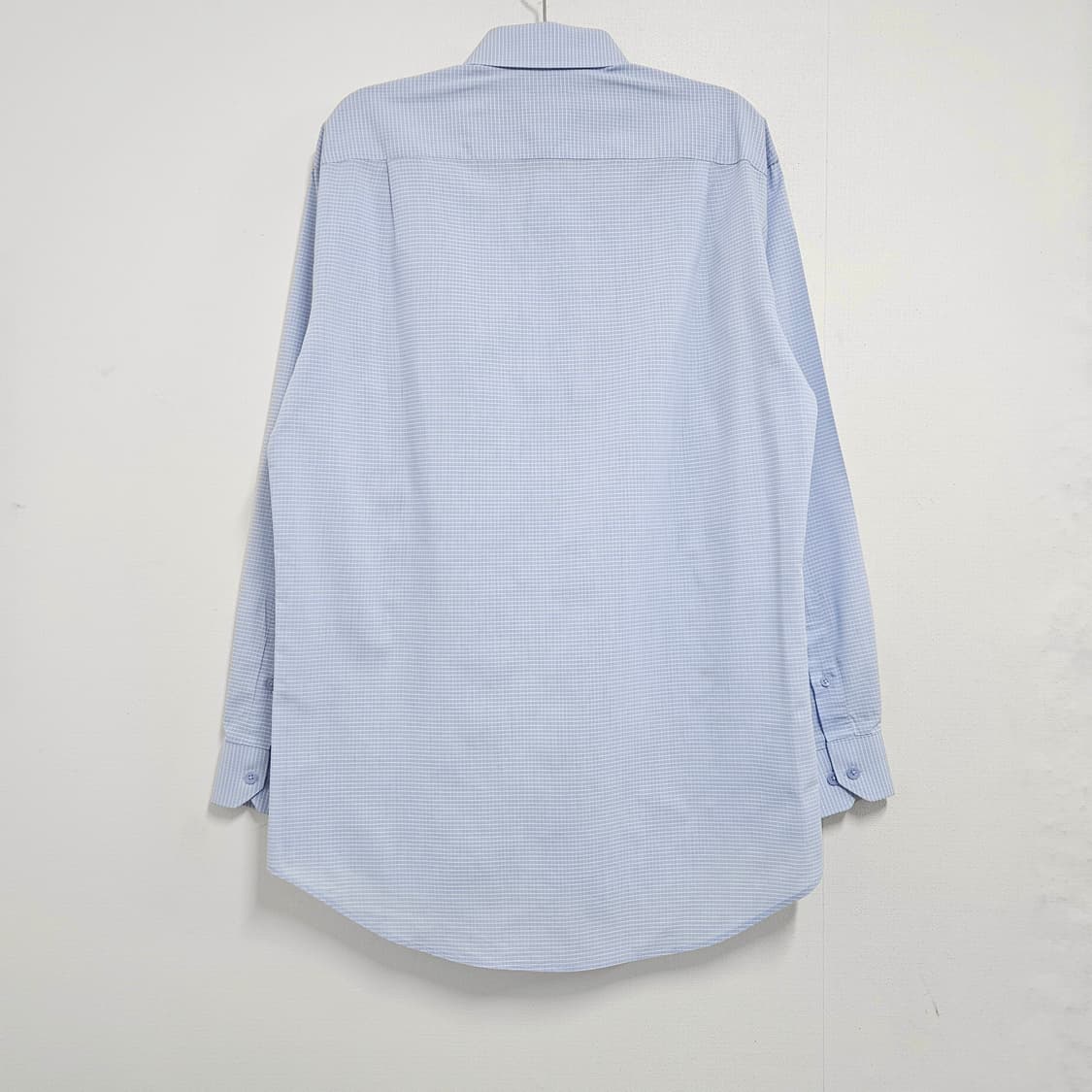 95 랑방 컬렉션 스카이블루 체크 드레스 셔츠 상품이미지4
