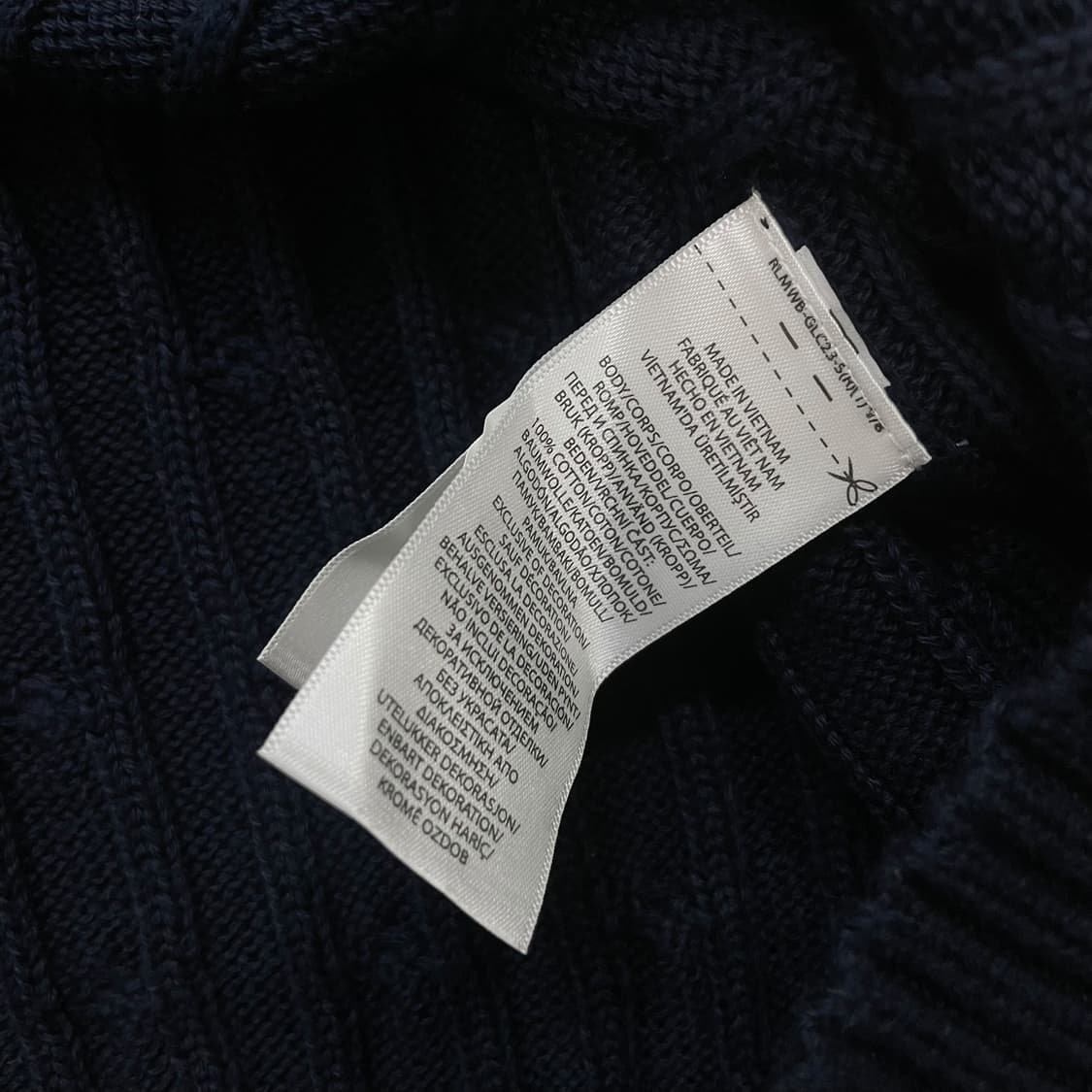 폴로 랄프로렌 포니 로고 케이블 니트 네이비 상품이미지4