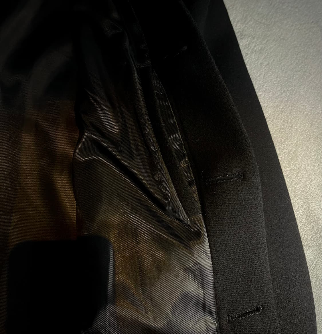 노이어 메리노울 오버핏 크롭 블루종 (블랙) 상품이미지4