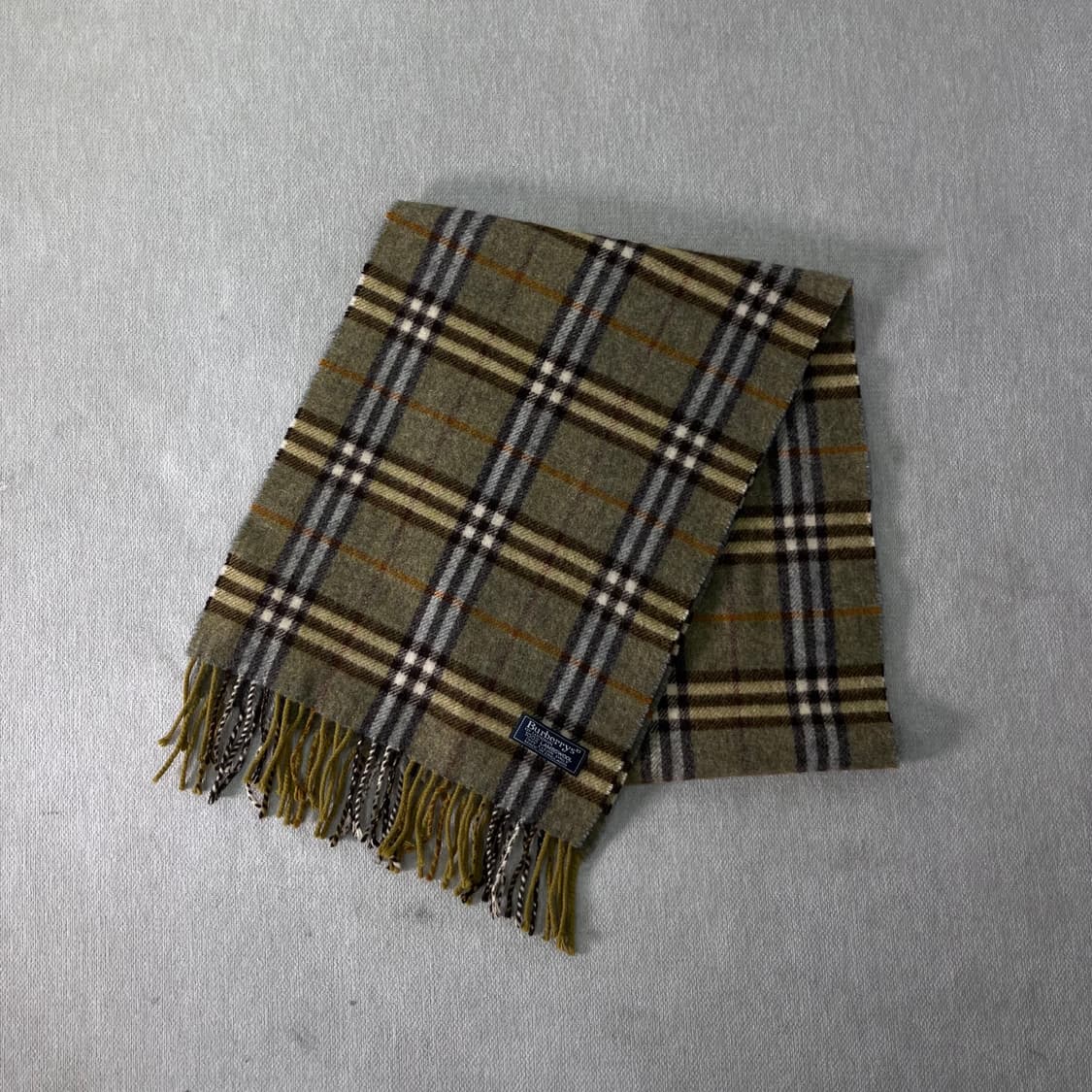 버버리 노바체크 램스울 그린 머플러  상품이미지1