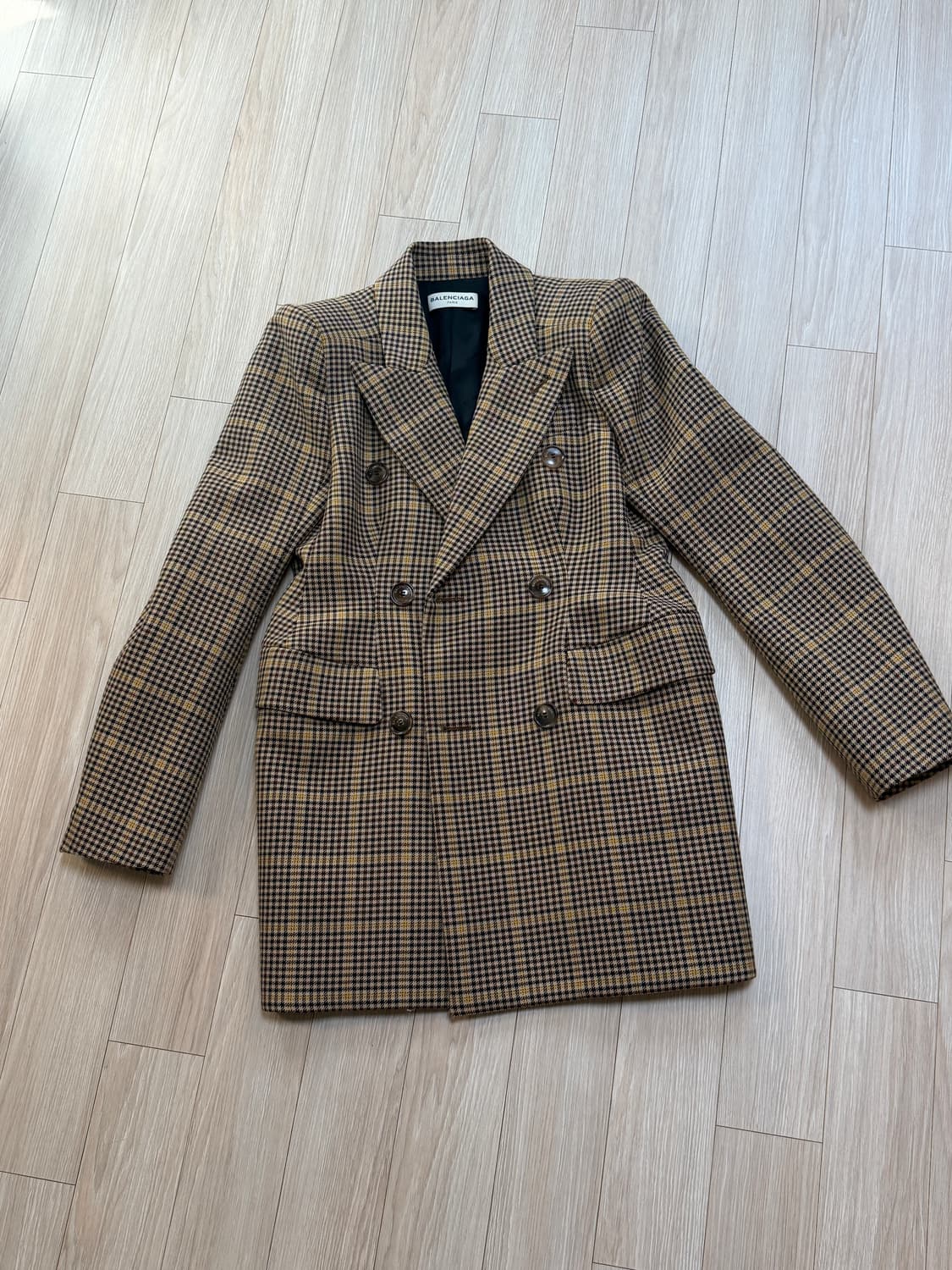 발렌시아가 아워글래스 체크자켓 36 상품이미지1