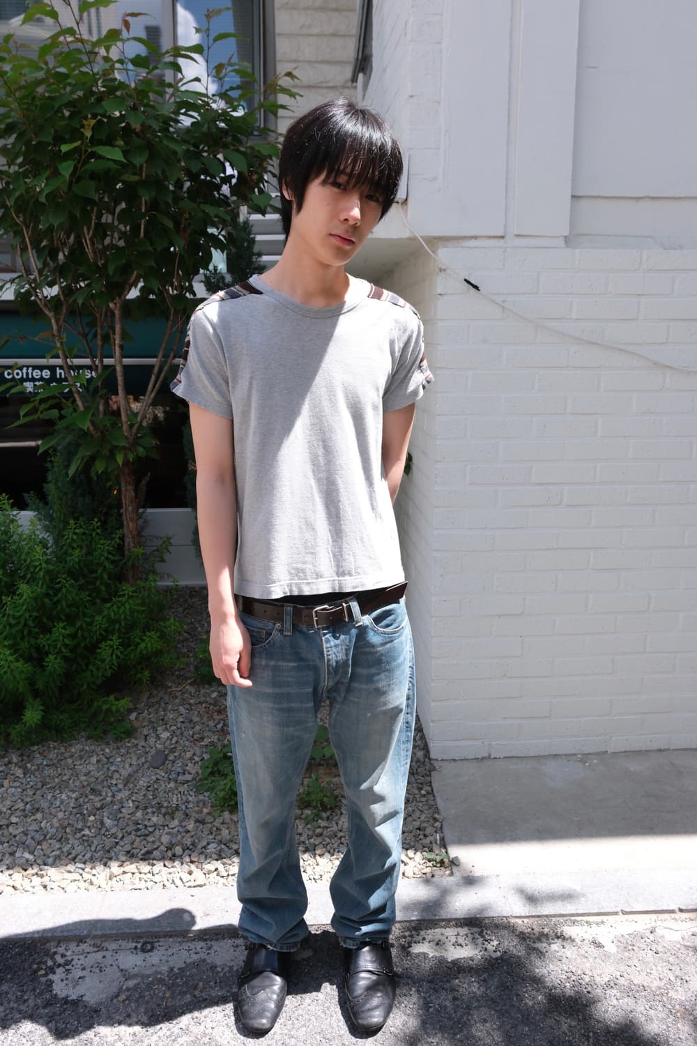 Comme des garcons shirt 니트 숄더 반팔 티셔츠 s 상품이미지1
