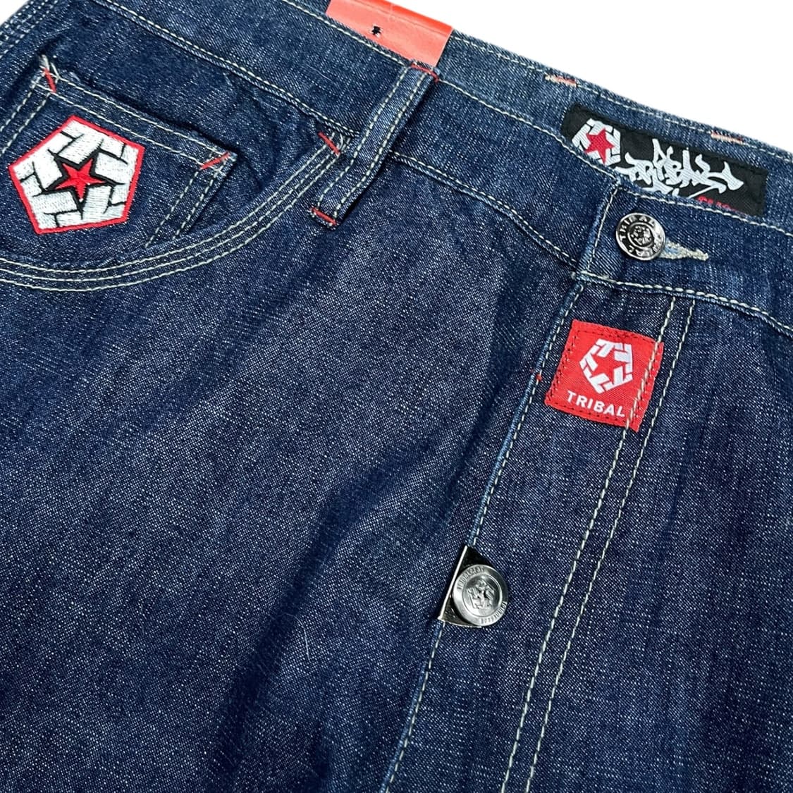 Tribal 올드스쿨 자수 데님팬츠 상품이미지3