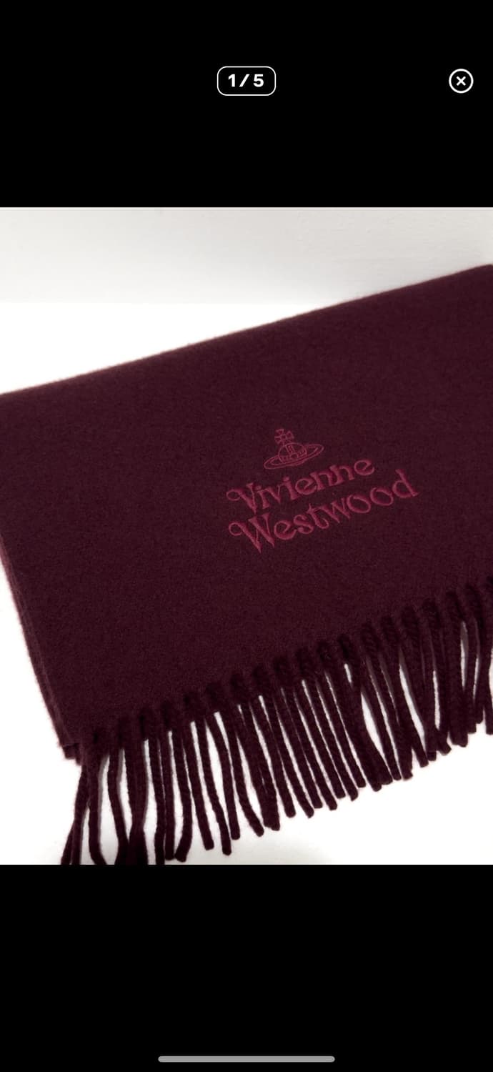 비비안웨스트우드 머플러 버건디 상품이미지1