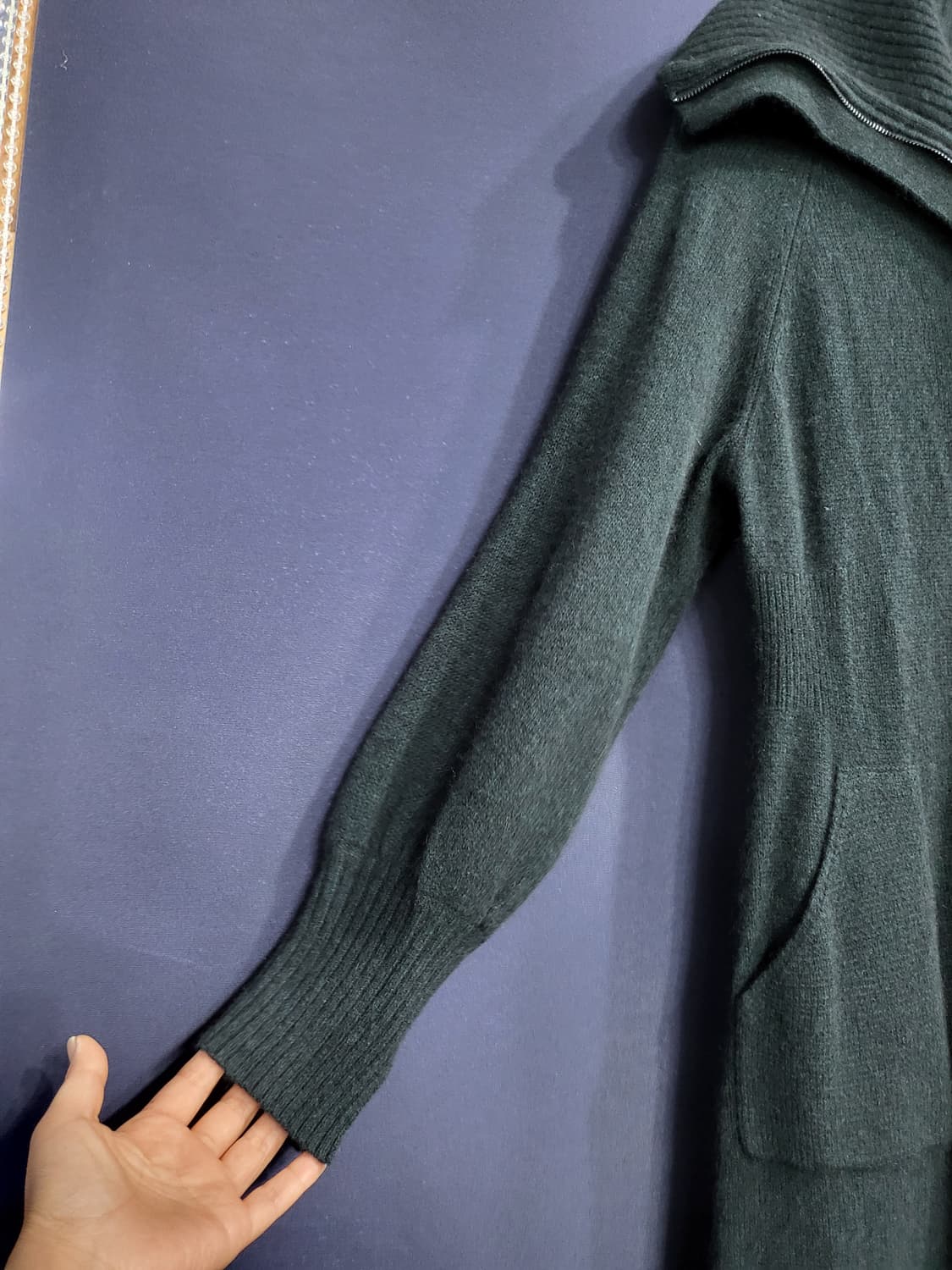 지스튜디오 양모.너구리 니트 롱집업 상품이미지4