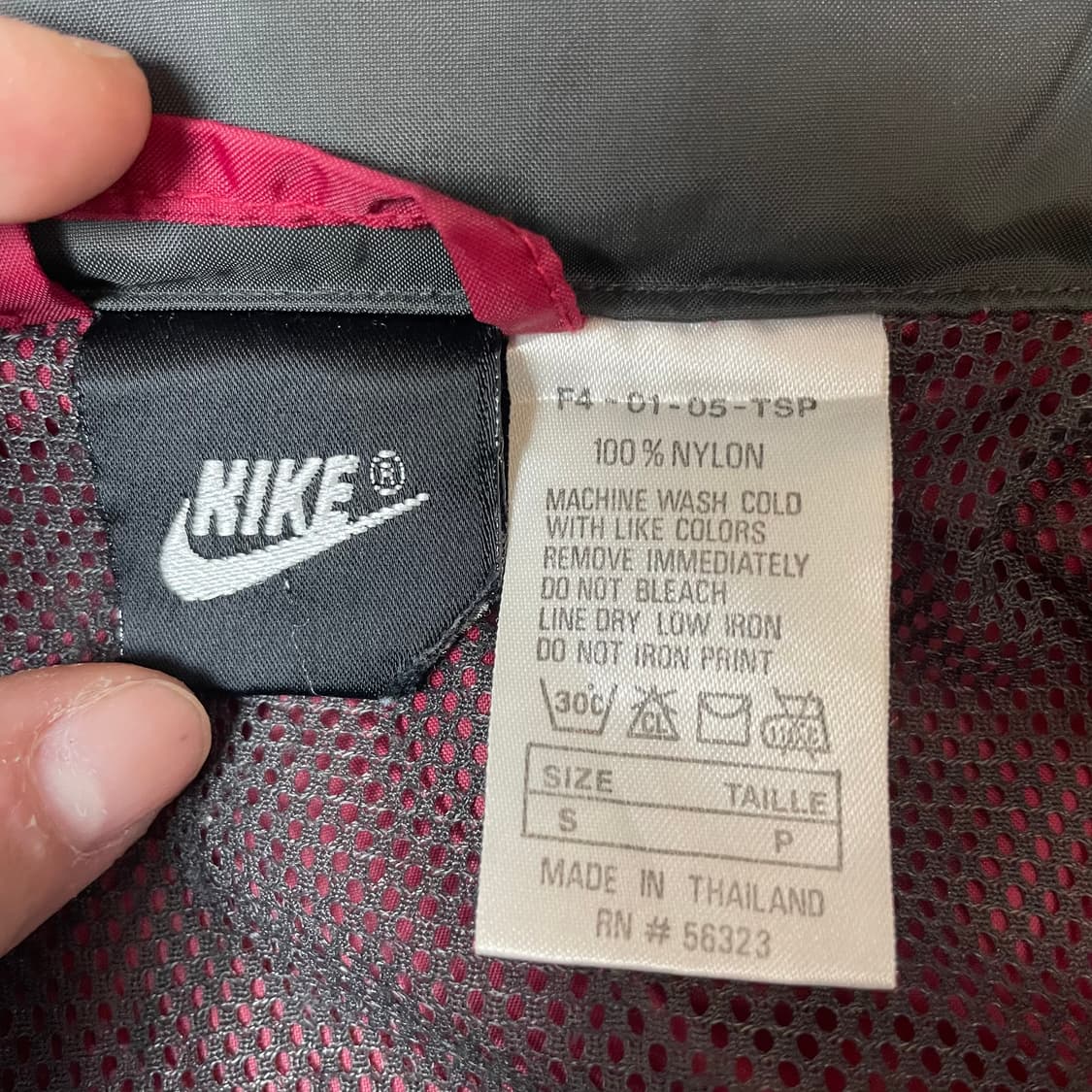 나이키 그레이 로고 90s 나일론 윈드바람막이 S 상품이미지5