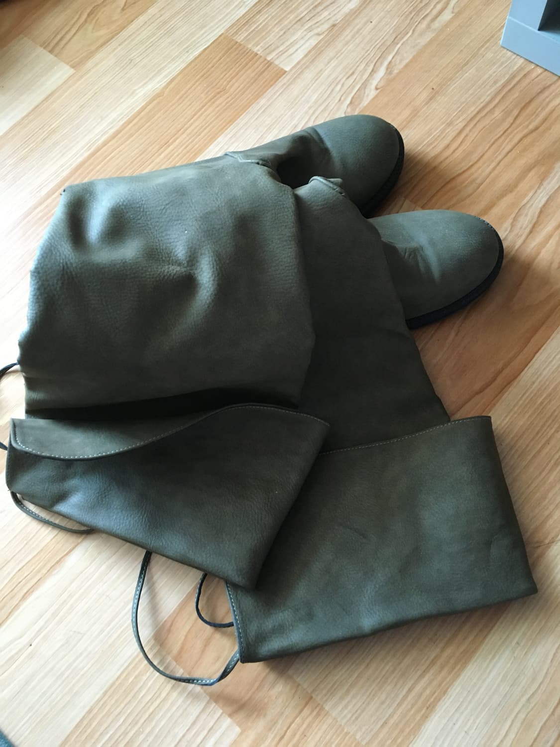 브라운 가죽 롱부츠 상품이미지2