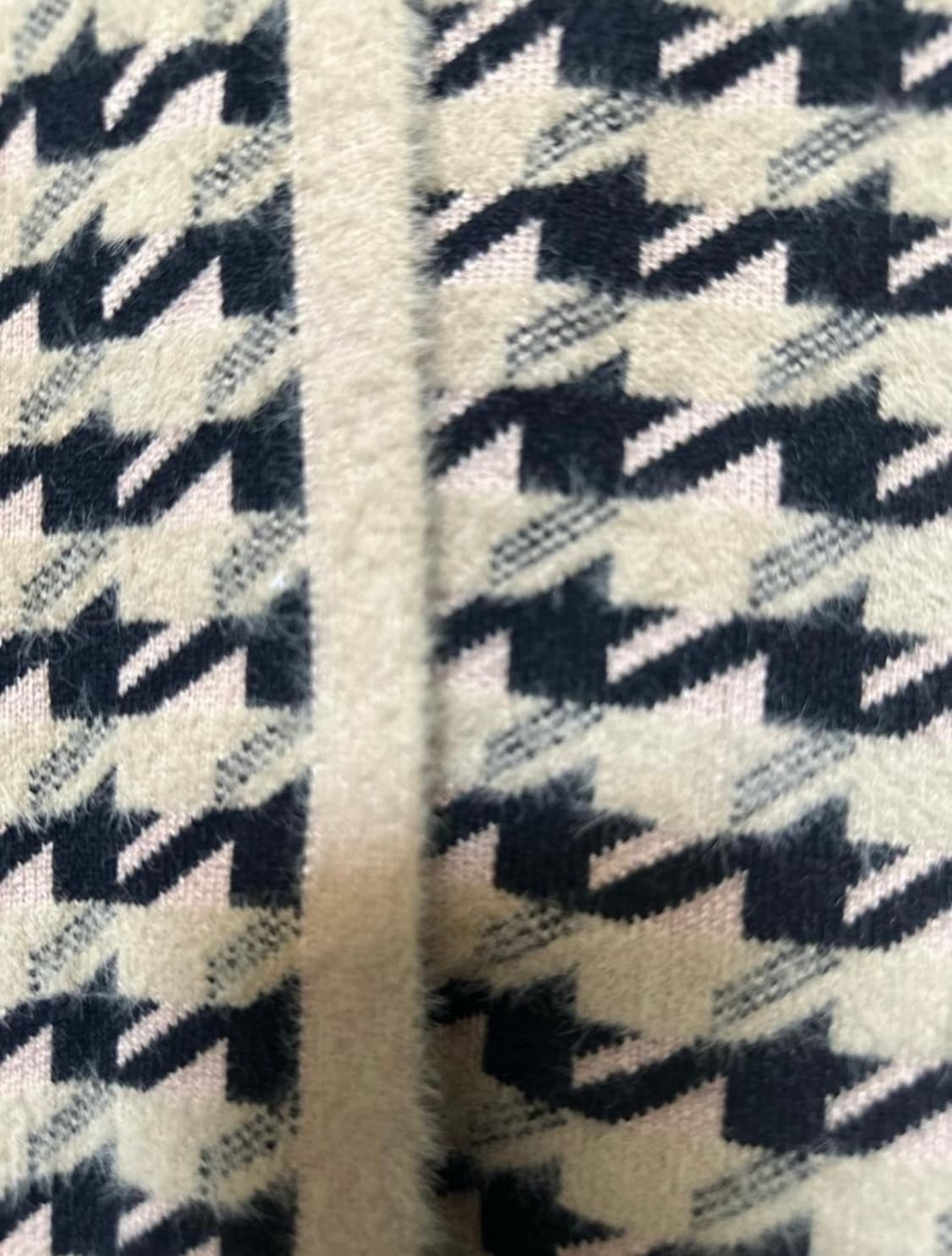 담비소재하운드투스 체크 후드 롱 가디건 상품이미지7