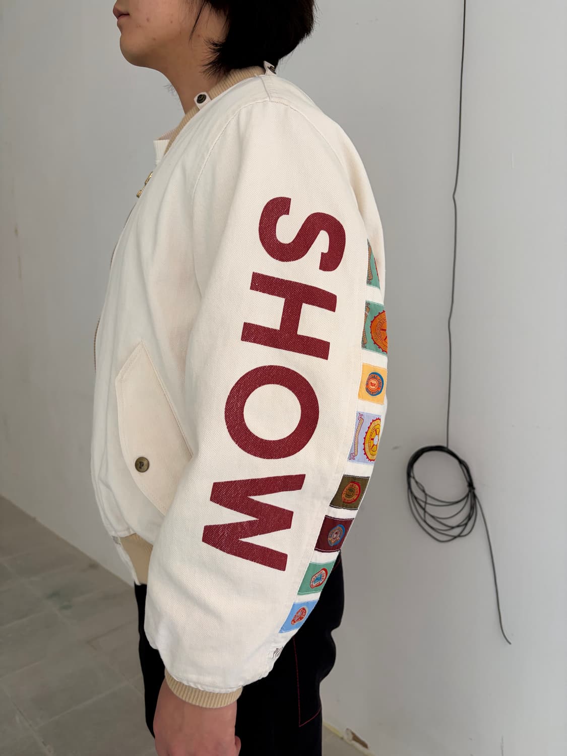 90’s Pink House signature patch bomber  상품이미지6