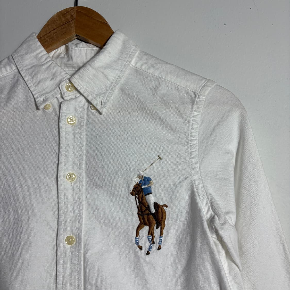 폴로 랄프로렌 빅포니 자수 화이트 버튼다운 셔츠 (무료배송) 상품이미지2