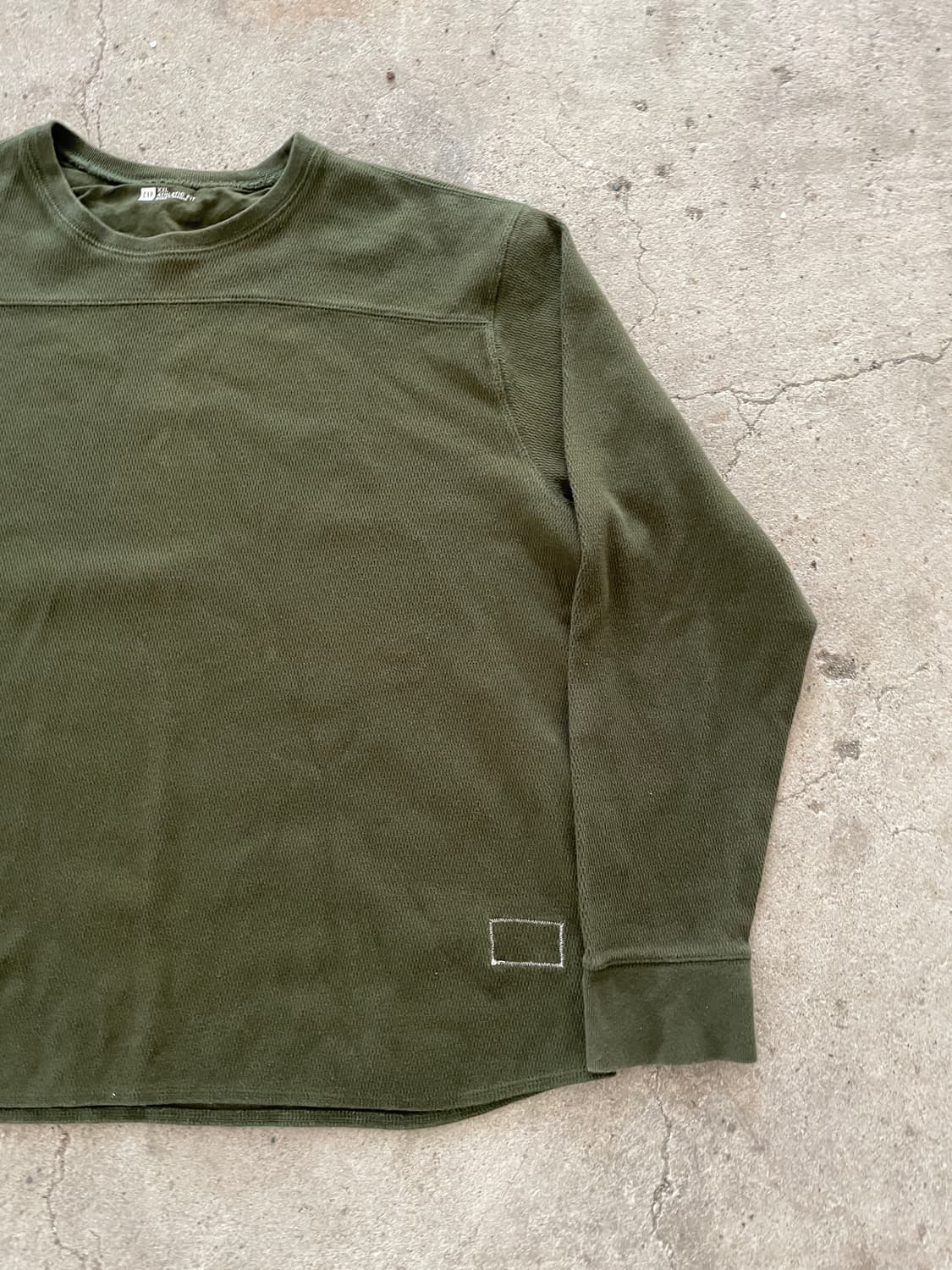 00s Old Gap Thermal Olive Long Sleeve 상품이미지5