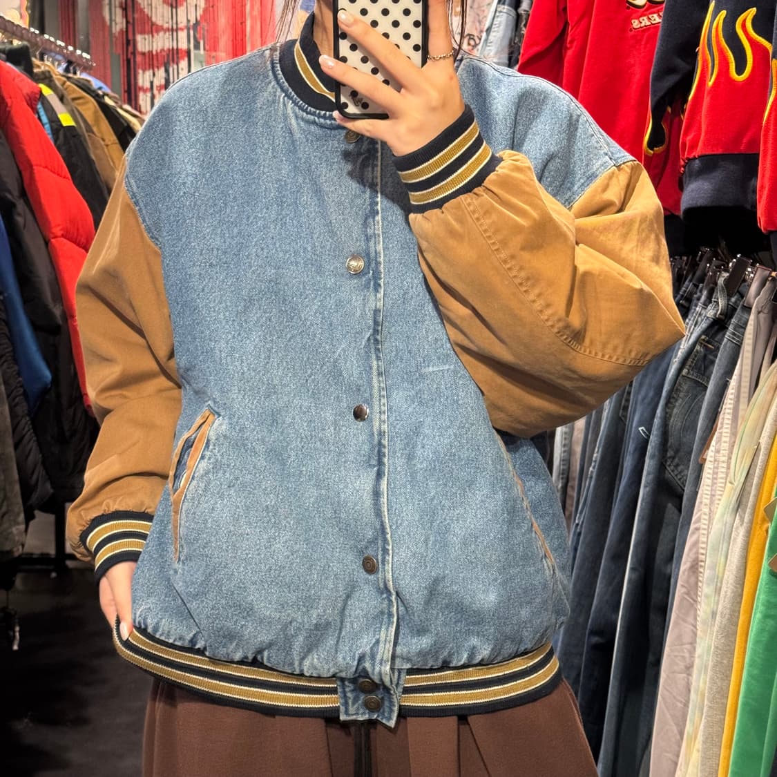 [IM] 데님 바시티자켓 상품이미지2